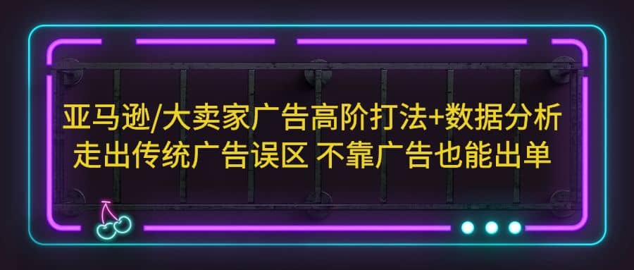 亚马逊/大卖家广告高阶打法+数据分析，走出传统广告误区 不靠广告也能出单-源创智汇网