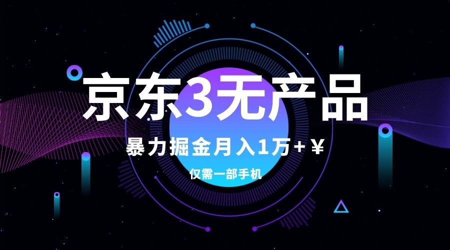 京东3无产品维权，暴力掘金玩法，小白月入1w+（仅揭秘）-源创智汇网