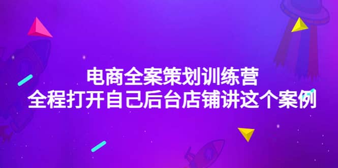 电商全案策划训练营：全程打开自己后台店铺讲这个案例（9节课时）-源创智汇网