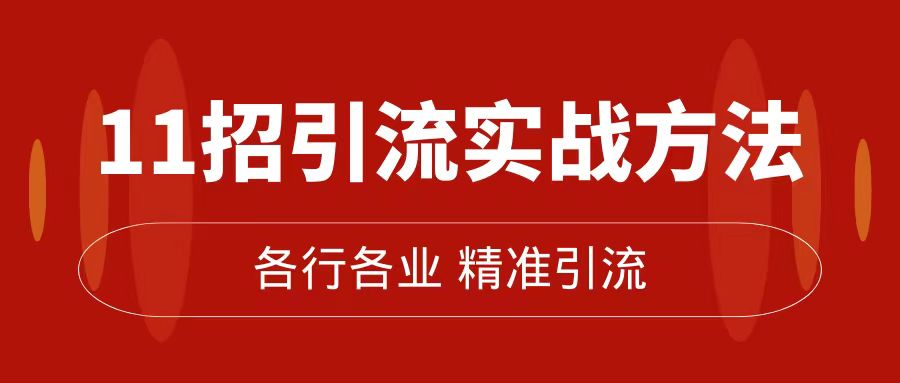 精准引流术：11招引流实战方法，让你私域流量加到爆（11节课完整版）-源创智汇网