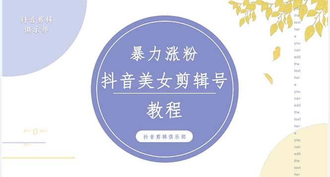 抖音快手暴力涨粉美女混剪视频教程 百分百过原创图片教程 附带违规申诉方法-源创智汇网