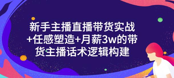 新手主播直播带货实战+信任感塑造+月薪3w的带货主播话术逻辑构建-源创智汇网