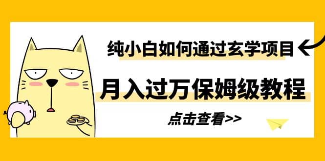 纯小白如何通过玄学项目月入过万保姆级教程-源创智汇网