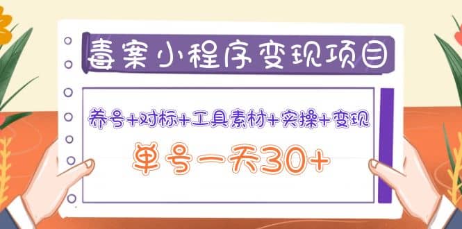毒案小程序变现项目：养号+对标+工具素材+实操+变现-源创智汇网