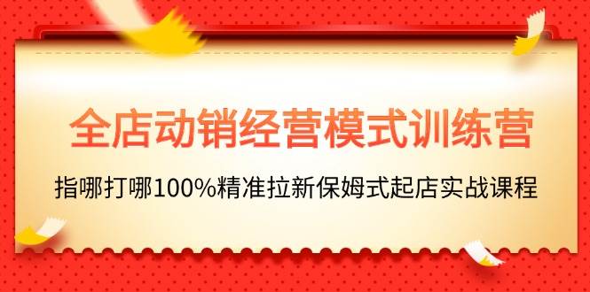 全店动销-经营模式训练营，指哪打哪100%精准拉新保姆式起店实战课程-源创智汇网
