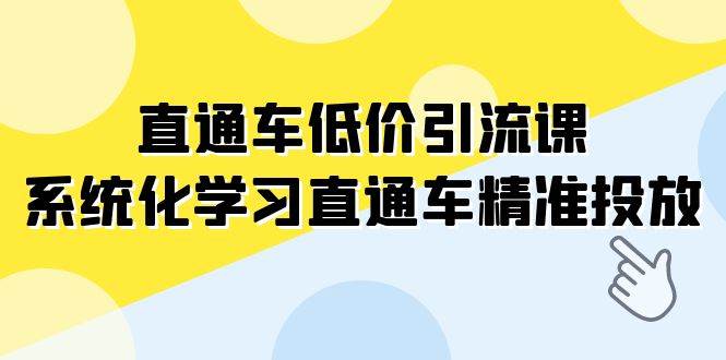 直通车-低价引流课，系统化学习直通车精准投放（14节课）-源创智汇网