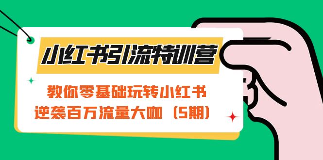 小红书引流特训营-第5期：教你零基础玩转小红书，逆袭百万流量大咖-源创智汇网