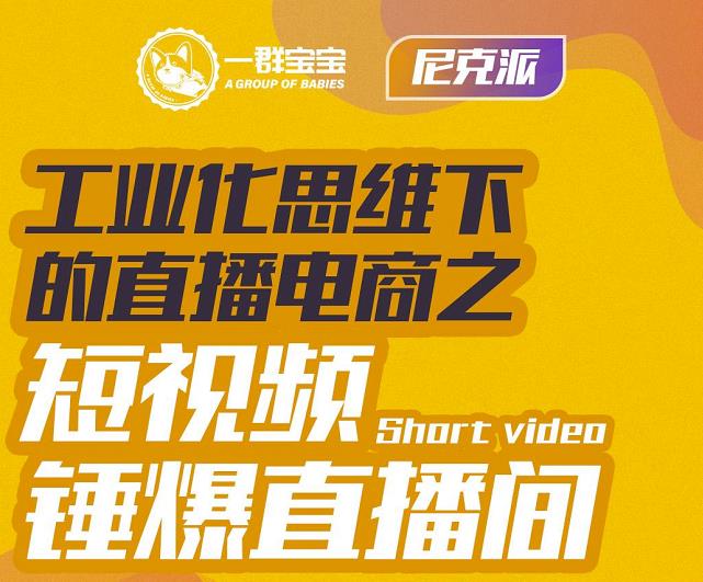 尼克派·工业化思维下的直播电商之短视频锤爆直播间，听话照做执行爆单-源创智汇网