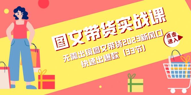 图文带货实战课：无需出镜图文带货2023新风口，快速出爆款（33节）-源创智汇网