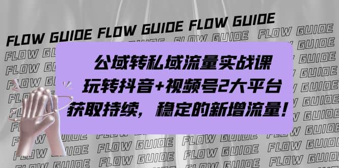公域转私域流量实战课，玩转抖音+视频号2大平台，获取持续，稳定的新增流量-源创智汇网