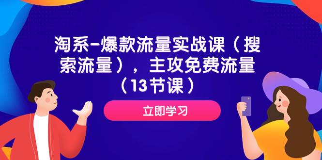淘系-爆款流量实战课（搜索流量），主攻免费流量（13节课）-源创智汇网