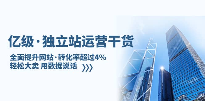 独立站运营干货：全面提升网站·转化率超过4%，轻松大卖 用数据说话-源创智汇网