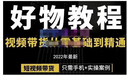 锅锅老师好物分享课程：短视频带货从零基础到精通，只需手机+实操-源创智汇网