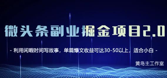 黄岛主微头条副业掘金项目第2期，单天做到50-100+收益！-源创智汇网