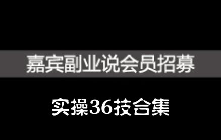嘉宾副业说实操36技合集，价值1380元-源创智汇网