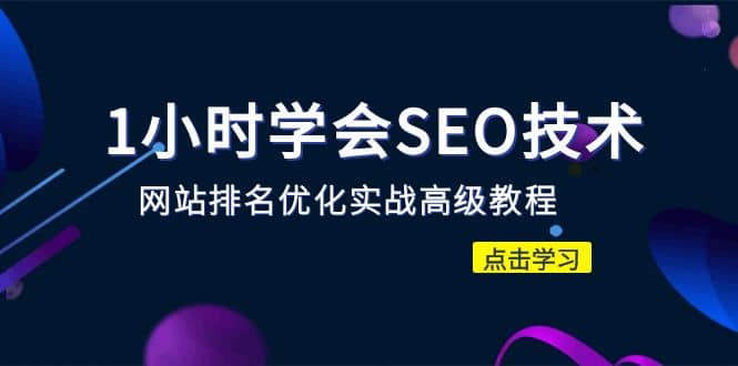 1小时学会SEO技术 网站排名优化实战高级教程-秒杀市面95%收费几千的SEO教程-源创智汇网