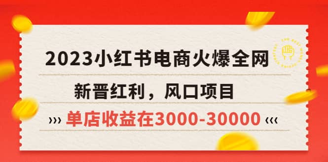 2023小红书电商火爆全网，新晋红利，风口项目，单店收益在3000-30000-源创智汇网