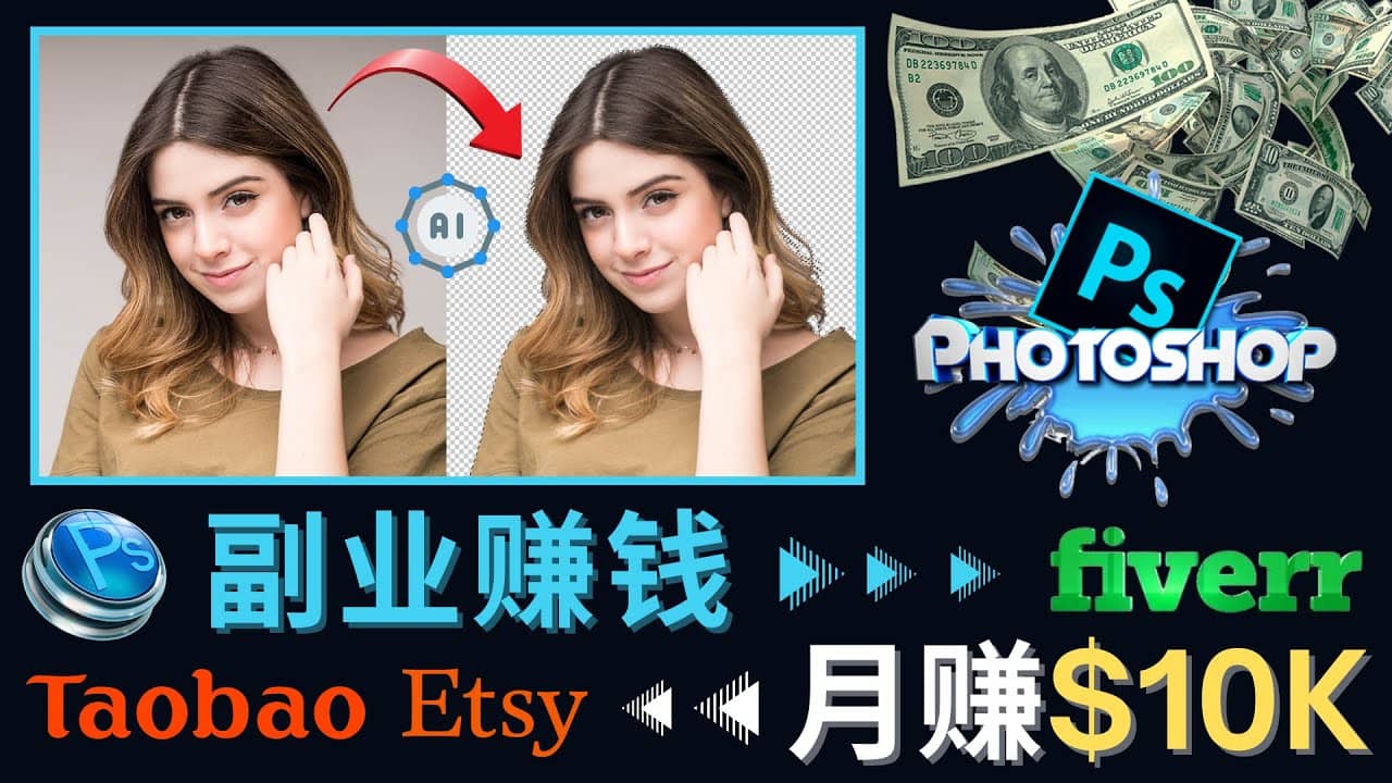 掌握PS修图技能，月赚5000美元以上 – 利用Adobe Photoshop赚钱的3种途径-源创智汇网