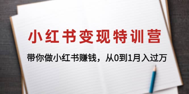 小红书变现特训营：带你做小红书项目-源创智汇网