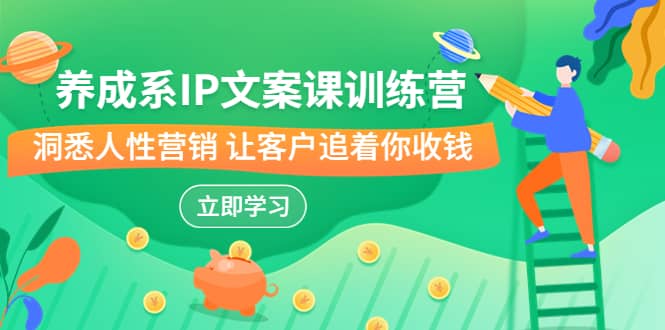 养成系-IP文案课训练营，文案心法的天花板 洞悉人性营销 让客户追着你收钱-源创智汇网