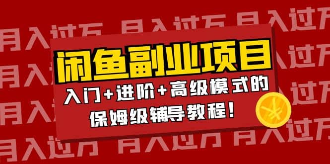 月入过万闲鱼副业项目：入门+进阶+高级模式的保姆级辅导教程-源创智汇网