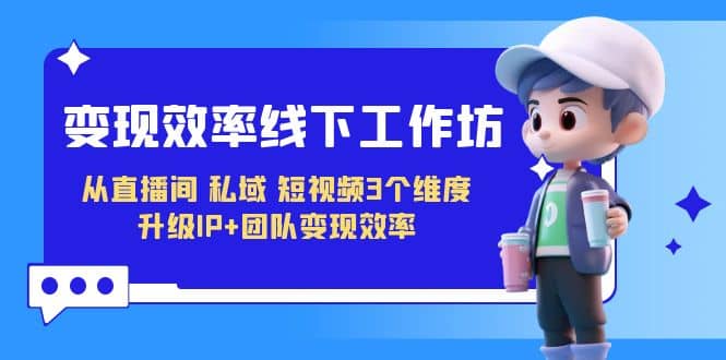 变现-效率线下工作坊，从直播间、私域、短视频3个维度 升级IP+团队变现效率-源创智汇网
