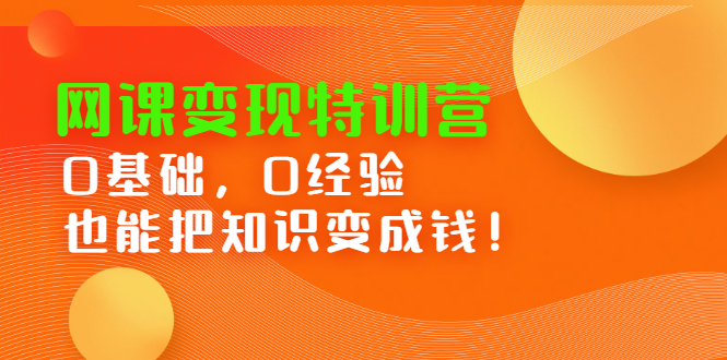 网课变现特训营，0基础，0经验也能把知识变成钱-源创智汇网