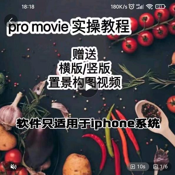 漆十二美食摄影，25​节promovie实操高手课节-源创智汇网