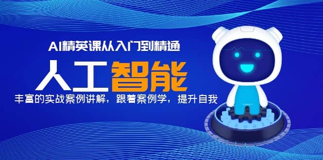 AI精英课从入门到精通，丰富的实战案例讲解，跟着案例学，提升自我-源创智汇网