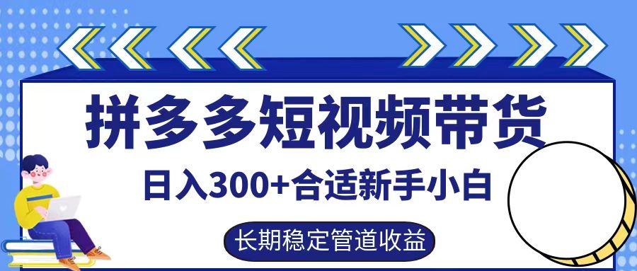 拼多多短视频带货日入300+实操落地流程-源创智汇网