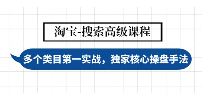 淘宝-搜索高级课程：多个类目第一实战，独家核心操盘手法-源创智汇网