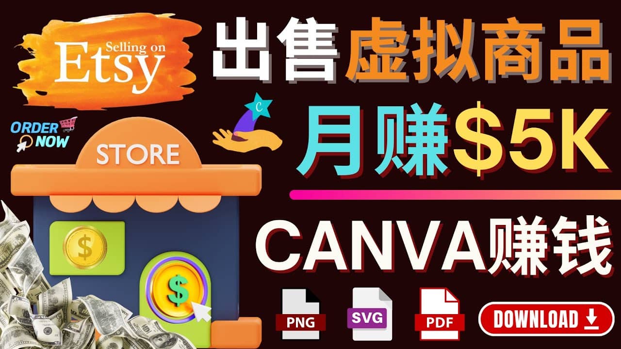 通过Etsy出售Canva模板，操作简单，收益高，月赚5000美元-源创智汇网