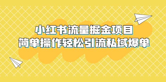 外面收费398小红书流量掘金项目，简单操作轻松引流私域爆单-源创智汇网