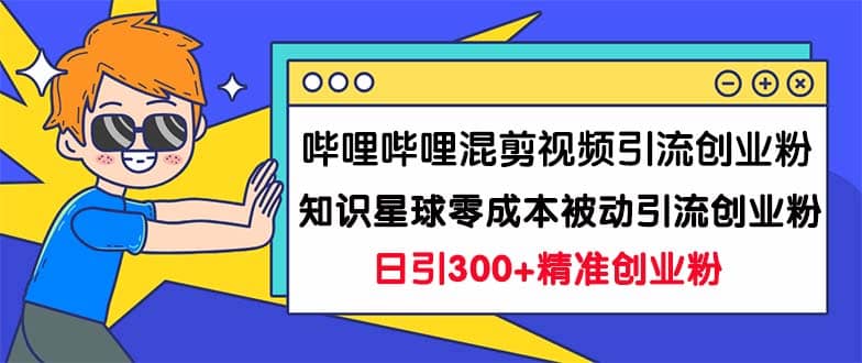 哔哩哔哩混剪视频引流创业粉日引300+知识星球零成本被动引流创业粉一天300+-源创智汇网