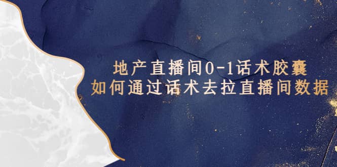 地产-直播间0-1话术胶囊，知道怎么通过话术去拉直播间数据-源创智汇网