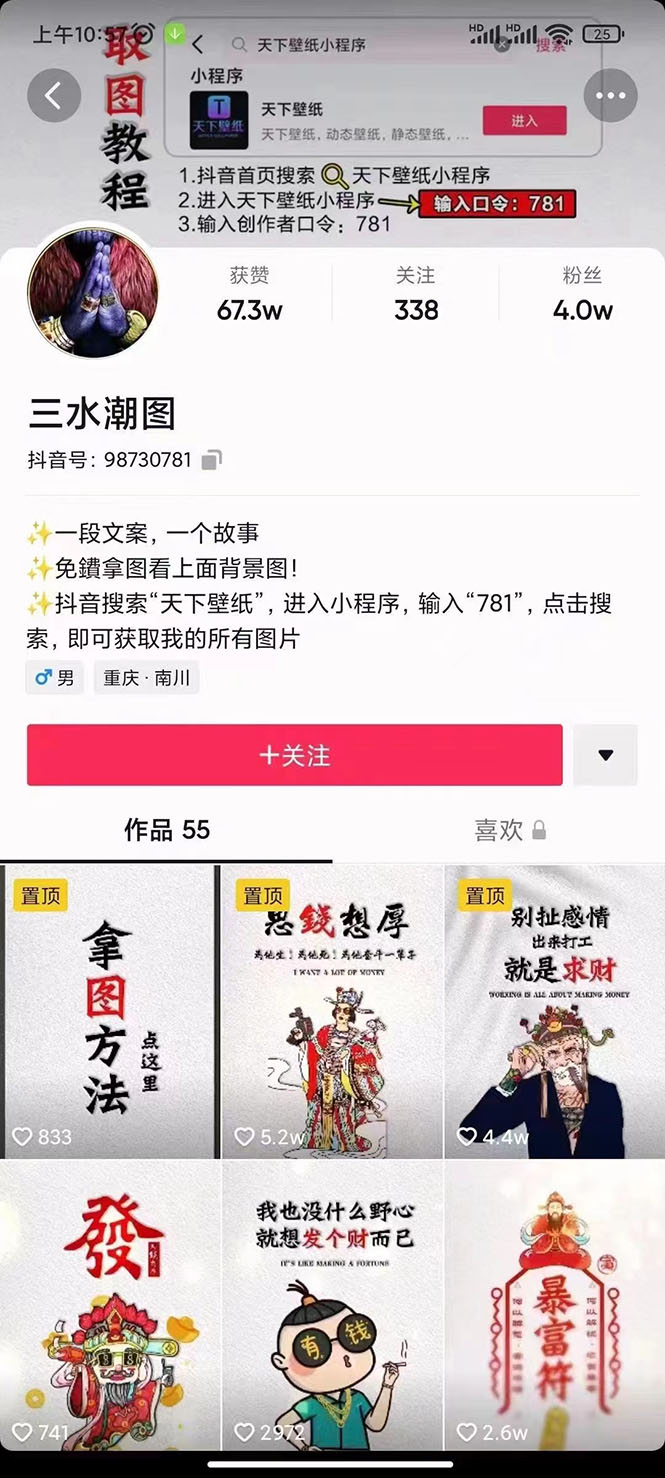 国潮壁纸变现项目，新手可操作日赚200+【素材+软件+教程】-源创智汇网