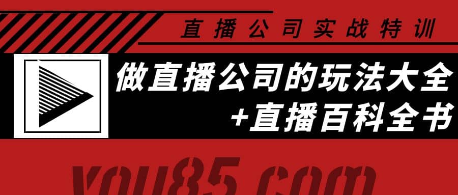 老陈·直播公司实战特训：做直播公司的玩法大全+直播百科全书-源创智汇网