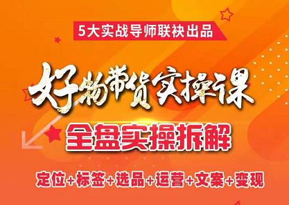 抖音好物带货实操课，全盘拆解抖音好物带货号全套流程打法-源创智汇网