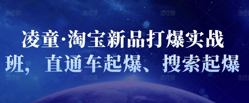 凌童·淘宝新品打爆实战班，直通车起爆、搜索起爆-源创智汇网