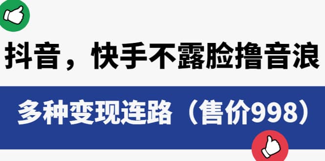 抖音，快手不露脸撸音浪项目，多种变现连路（售价998）-源创智汇网