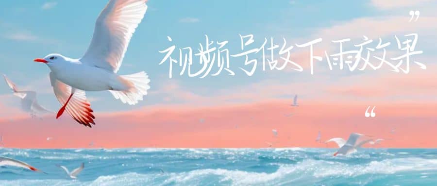 视频号做下雨视频一个账号一周涨粉10W+年入100w-源创智汇网