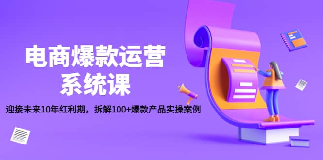 电商爆款运营系统课：迎接未来10年红利期，拆解100+爆款产品实操案例-源创智汇网