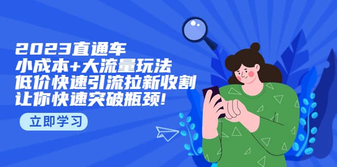 2023直通小成本+大流量玩法，低价快速引流拉新收割，让你快速突破瓶颈-源创智汇网