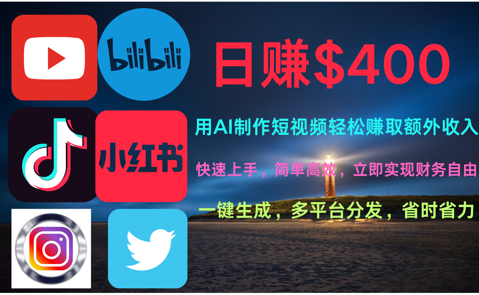 玩转全网视频平台，创造视频就能轻松赚取每天400美金-源创智汇网