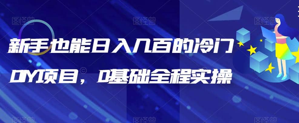 新手也能日入几百的冷门DIY项目，0基础全程实操【揭秘】-源创智汇网