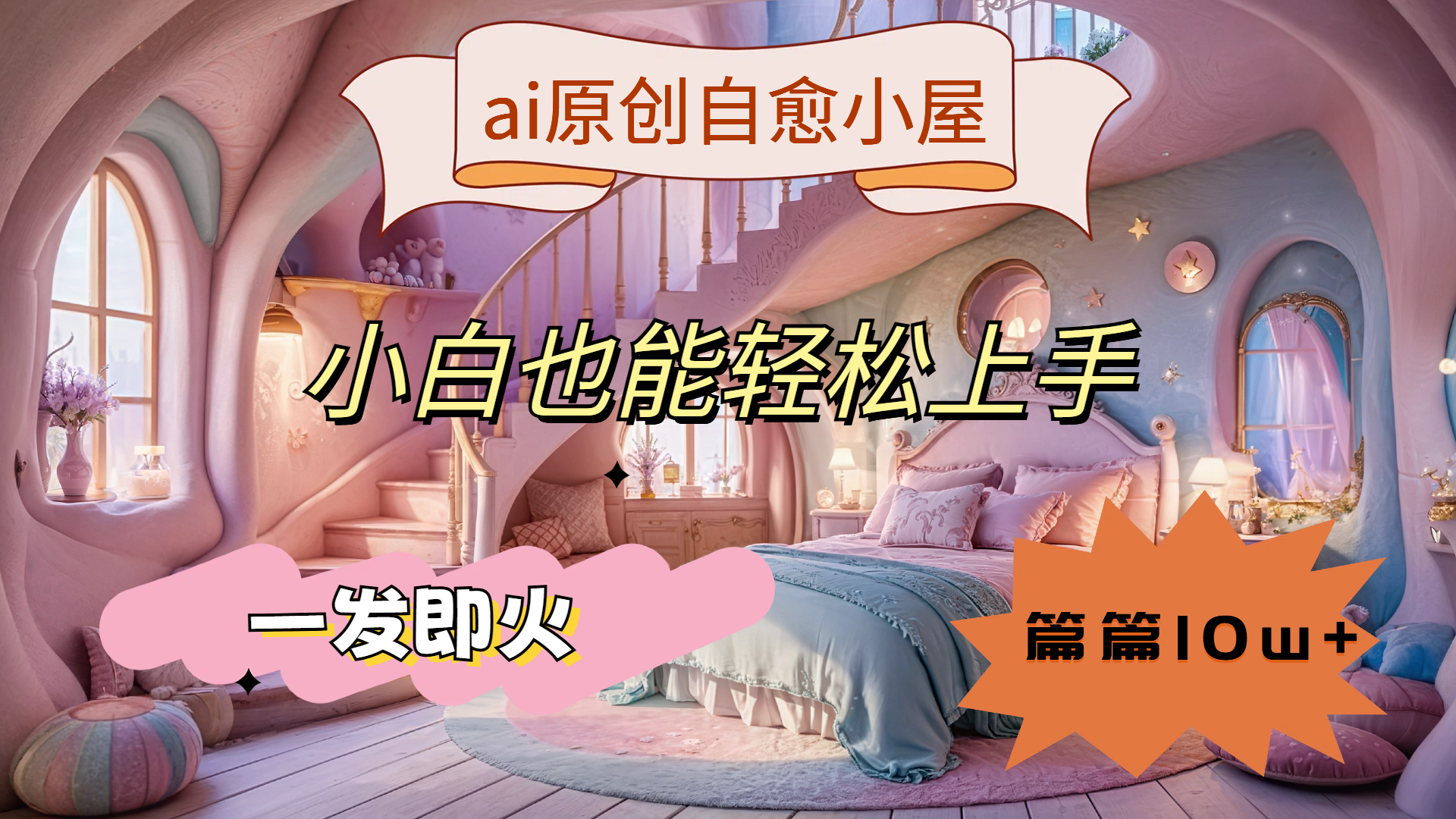 ai原创治愈小屋，小白也能轻松上手，一发即火，篇篇10w+-源创智汇网