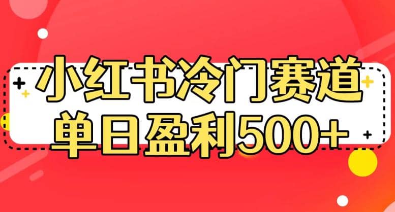 小红书冷门赛道，单日盈利500+【揭秘】-源创智汇网