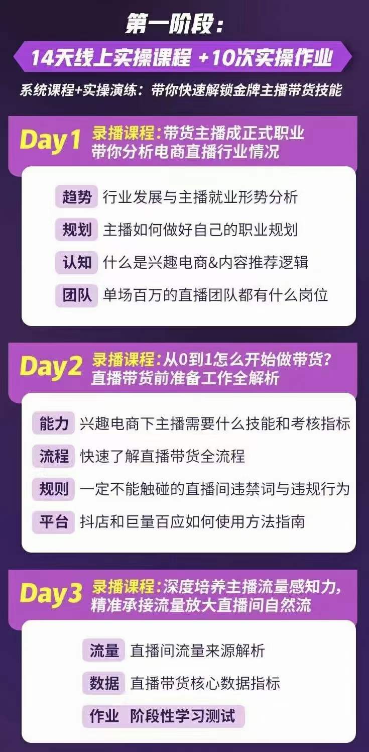 图片[1]-金牌主播实战进阶营 普通人也能快速变身金牌带货主播 (价值3980)-源创智汇网