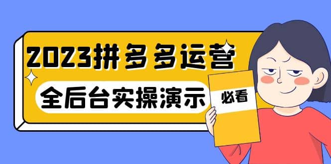 2023拼多多·运营：14节干货实战课，拒绝-口嗨，全后台实操演示-源创智汇网