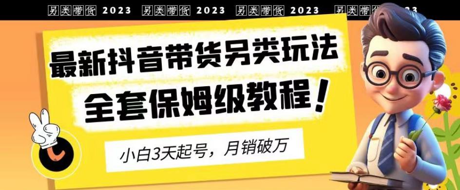 2023年最新抖音带货另类玩法，3天起号，月销破万（保姆级教程）【揭秘】-源创智汇网